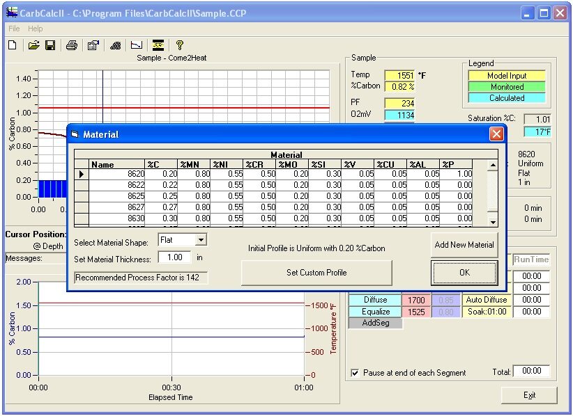 Symulator procesów nawęglania – SSi CarBCALC II
